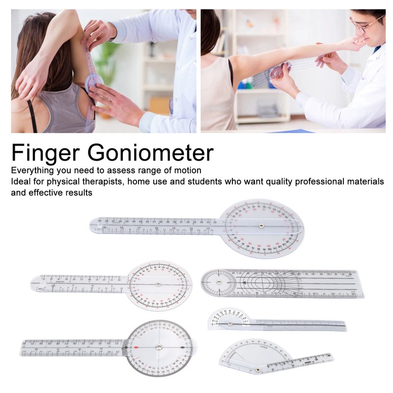 6PCS Medical Goniometer Set 6 8 10inch Multifunction Joint Goniometer