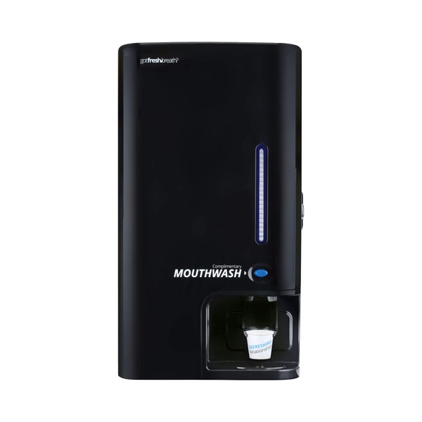 Auto Mouthwash Dispenser (Black) - for GotFreshBreath Alcohol-Free Mouthwash