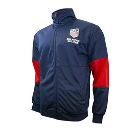 Icon Sports World Cup Soccer United States Mens Full-Zip Track Jacket, Navy, Small