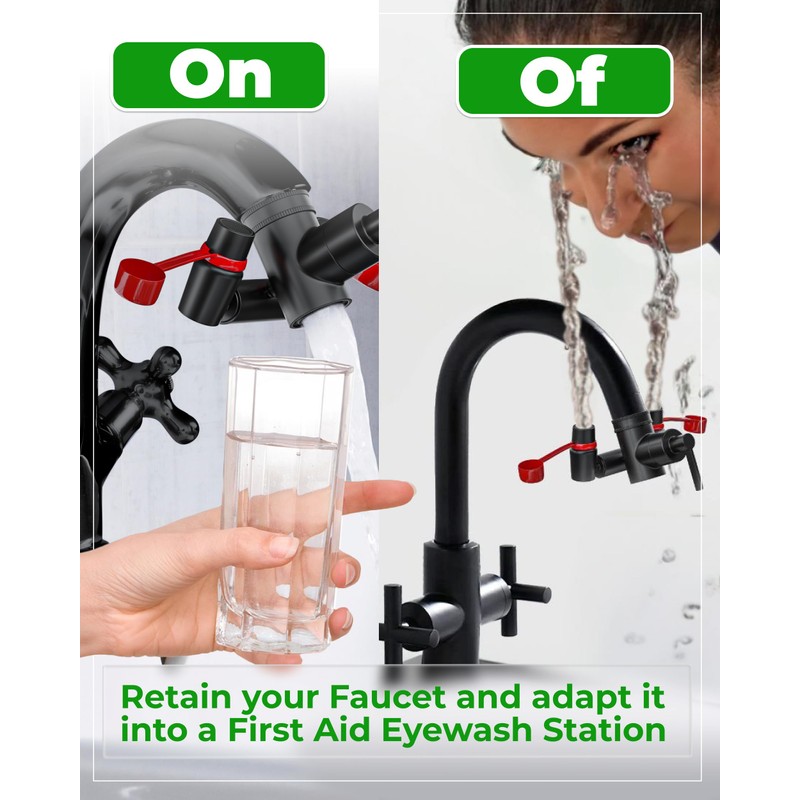 TidyFriend Eye Wash Kit-Eye Wash Units, Faucet Mounted Emergency Eye