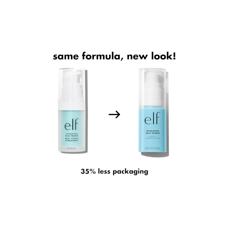 e.l.f. Cosmetics - Prebase facial hidratante E.l.f., 0.47 onzas líquidas