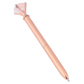 GLOGLOW Bolígrafo del Rhinestone de 3 Colores, bolígrafo Hermoso del Metal de Bling con Las Fuentes Grandes de la Oficina de la Escuela de Las Mujeres del Diamante(Oro Rosa)