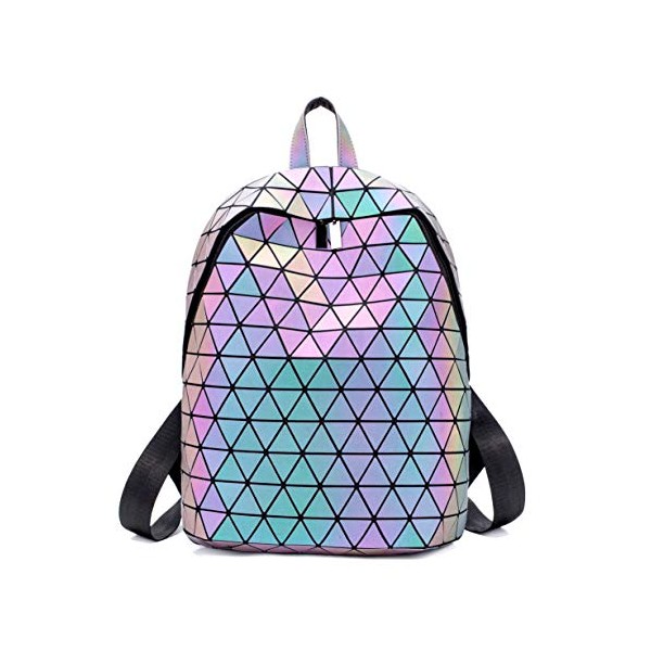 Geometric Backpack Luminous Backpacks Holographic Reflective Bag Lumikay Bags Irredescent Rucksack Rainbow Luminous01