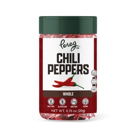Pimientos de chile enteros Pereg (Shata) Kosher para Pascua 0.7 oz. Paquete de 1 unidad.