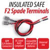 SLA Battery Terminal Leads, Female Spade Quick Connect/Disconnect 6.3mm F2