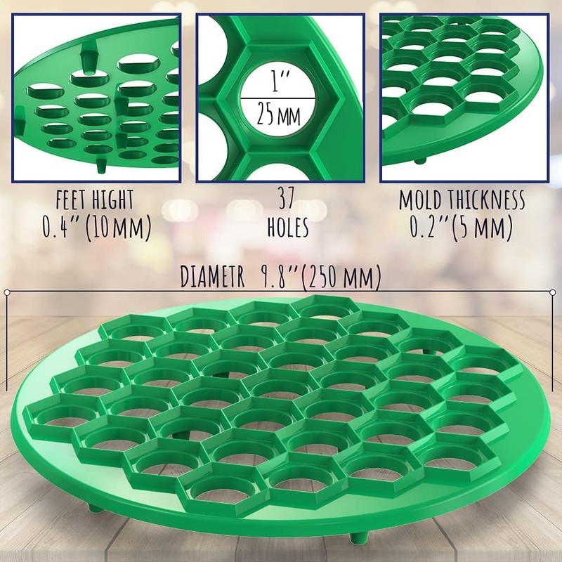 MHH Russian Dumpling Maker - Plastic Pelmeni Maker - Dumpling
