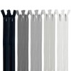 MARARDI [Pack 10] Invisible Zippers [Grey] Nylon [50 cm] Sewing
