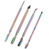4pcs Stainless Steel Nail Cuticle Pusher Cuticle Trimmer Remover Set
