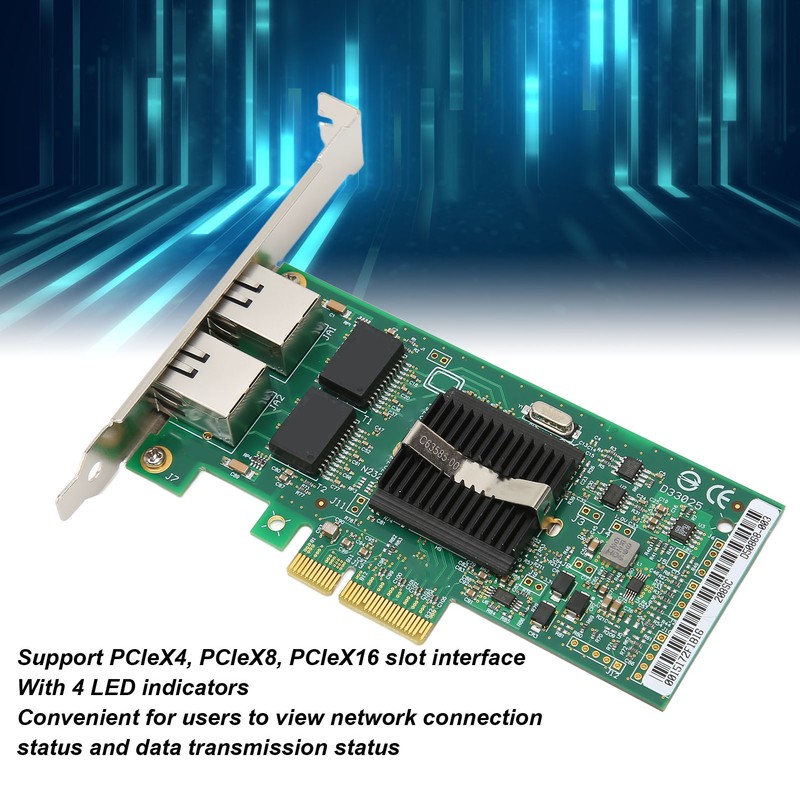 PCI Express PCIe Gigabit 2 RJ45 Port Network Card NIC