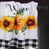aiwkjdns 3 Piece Sunflower Kitchen Curtains and Valances Set for