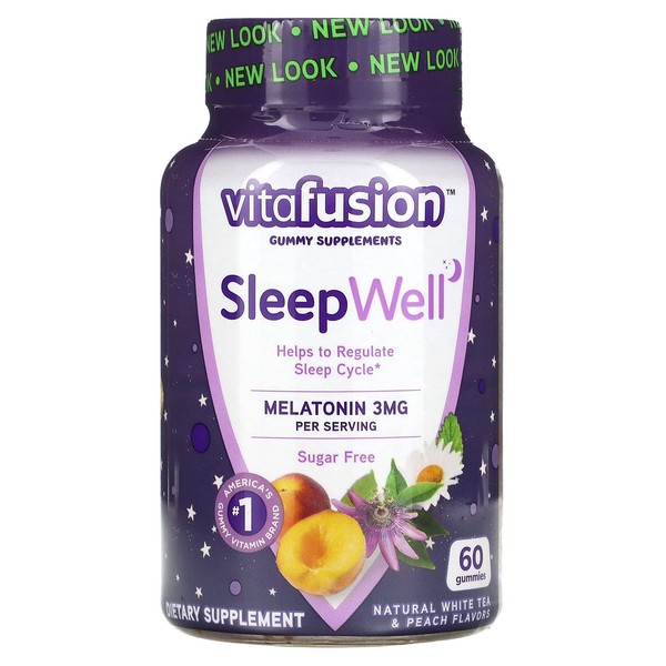 Vitafusion Sleep Well for Adults Sugar Free White Tea with Passion Fruit - 60 Gummies