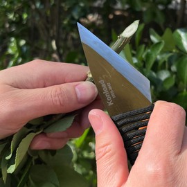 Grafting Knife for Fruit Tree Kiridashi Knife-HSS M42-HRC66-69 Singe Bevel Handmade Budding Bonsai Knife-Garden Tools
