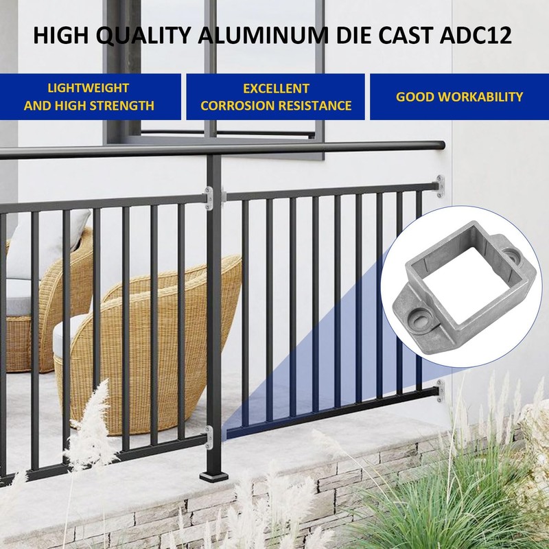 20 Pack 2'' x 2'' Aluminum Post Bracket, Wall Mount