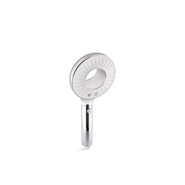 KOHLER K-28681-Y-CP SpaViva Two-Function Handheld Showerhead, Round High Pressure Shower Head, Compatible with SpaViva Cleansing Device, 2.5 GPM, Polished Chrome