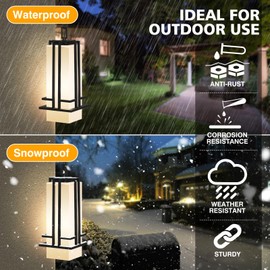 Yoenecea Outdoor Pendant Light Fixture - Aluminum Exterior Hanging Lantern, Outdoor Hanging Light with Black Adjustable Chain Outdoor Pendant Lights for Porch Patio (Max 47.44''H, 1 pc)