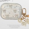 Clear Pearl AirPod Case Keyring Romantic Ribbon Unique Style Essential Item Airpod Pro 3 single option keyring/FREE