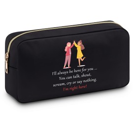 Birthday Gifts for Women Sister Makeup Bag Friendship Gifts for Friend Sister Supportive Friend Gift Cosmetic Bag Gifts for Best Friend Sister Birthday Gifts from Sister Travel Makeup Pouch