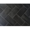 PVC Flooring Vinyl Flooring Nested Tiles, Black, DIN A4 Sample