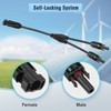 Thlevel Solar Cable, Y Splitter, Solar Panel Cable, Male and