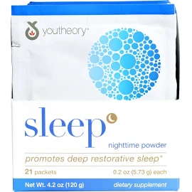 😴🌙 Youtheory Polvo Para Dormir | 21 Paquetes Individuales, Sueño Reparador 💖