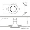 ledscom.de 10 Pieces Ceiling mounting Frame CIRC, Round, Glossy Chrome