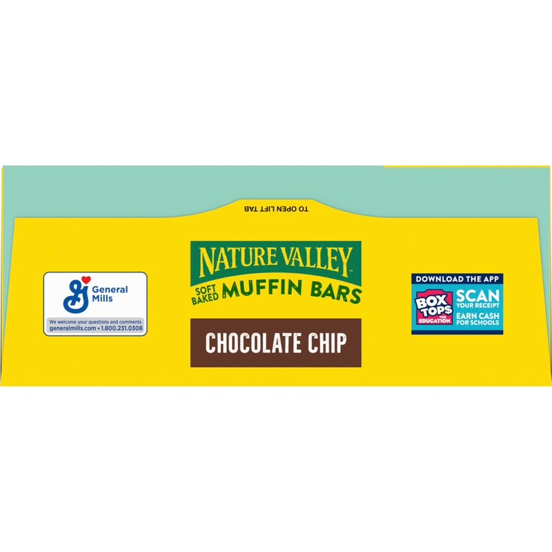 Nature Valley Soft Baked Muffin Bars, Chocolate Chip, Snack Bars,