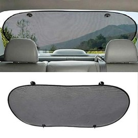 Car Rear Window Sunshade with Suction Cup, Back Window Sunlight Shield Mesh Cover, Sun Protection Block UV Rays for Facing Car Seats, Universal