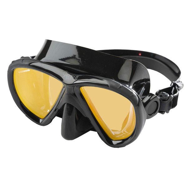 SHERWOOD SCUBA Spectrum Adult Scuba Mask with Mirrored and Colored Lenses for Every Type of Diving (Tangerine)