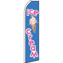 NeoPlex Ice Cream 2 1/2 ft X 11 1/2 ft Swooper Flag