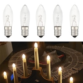 GutReise 20pcs AC E10 23V 3W 2700K Replacement Light Bulbs for Candle Arch,Fairy Lights,Light Chains (23V)