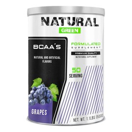 Bcaas Aminoácidos Green 500g 50 Servicios Sabores