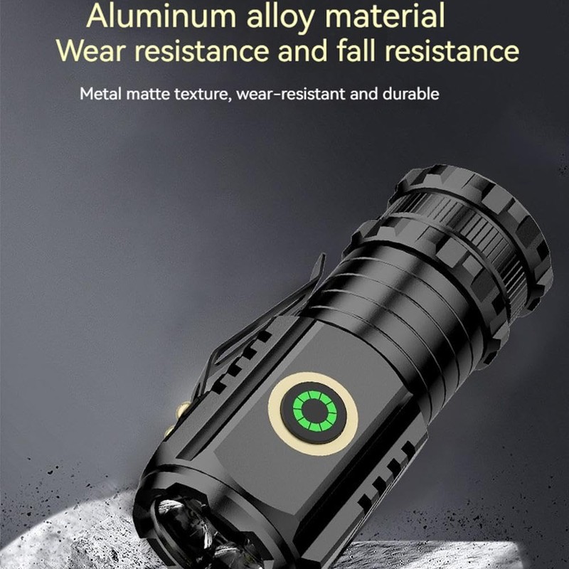 Clearhill Mini USB C Rechargeable Magnetic Flashlight with Clip -