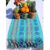 Del Mex Mexican camino de mesa tejida bufanda estilo Rebozo