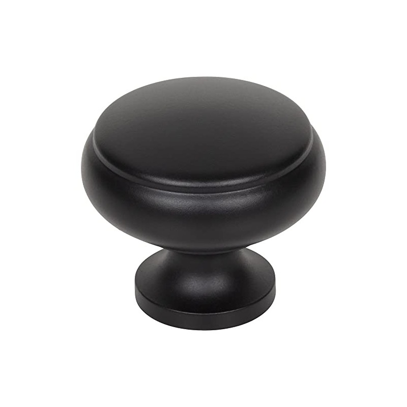 Top Knobs Cumberland Knob 1 1/4 Inch Flat Black