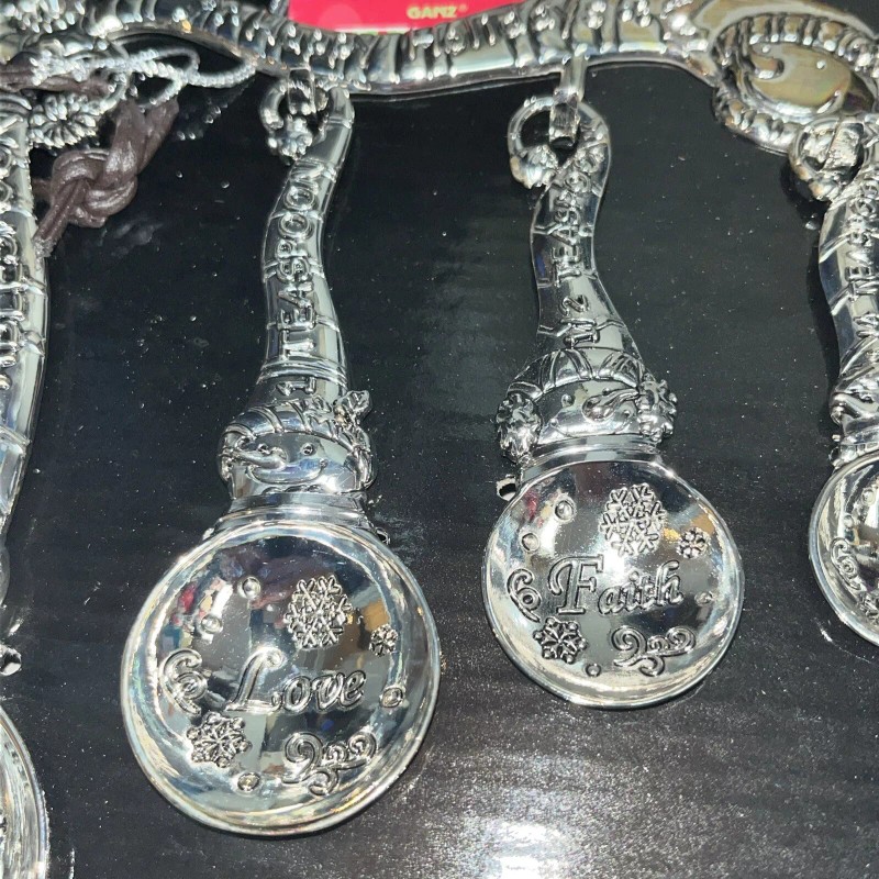 Ganz Christmas Holiday 4 Pce Set Measuring Spoons Peace Love