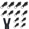 12 Zipper Replacement Puller Set, 3 Sizes, Zipper Repair Kit