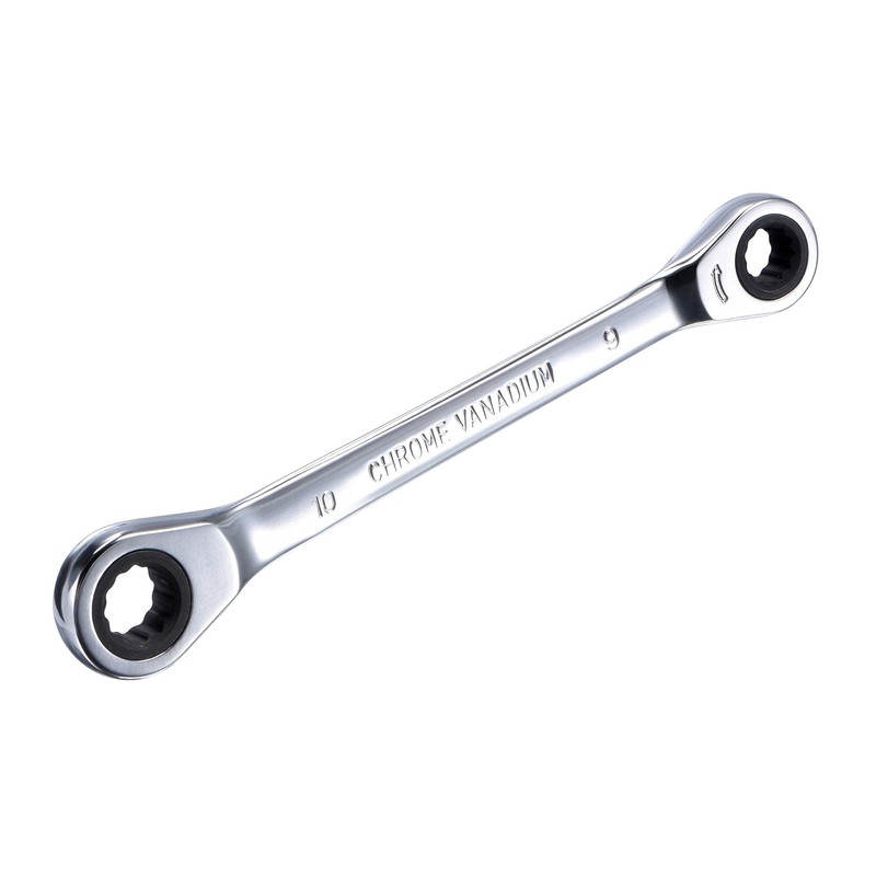 sourcing map Double Box End Ratcheting Wrench (8mm x 10mm)