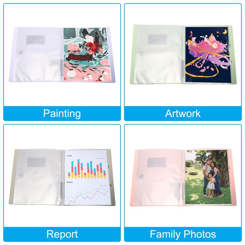 PATIKIL 8.5x11 Binders with Plastic Sleeve, 1 Pcs A4 Display