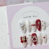 Holly Love Christmas ❤️ Handmade Nail Tips - Long Ballerina