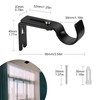 EXLECO 3 Pieces Curtain Rod Bracket Adjustable Metal Wall Mount
