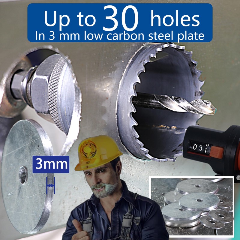 PLG2SUPT 8” HSS Bi Metal Hole Saw Cutter for Wood