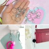 100PCS Swivel Lobster Clasps Key Ring Hoops with,50Pcs Metal Clips