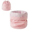 Lyssiatina Drawstring Cosmetic Bag barrel-shaped, Pink Heart Butterfly, 9.85*7.09*7.09