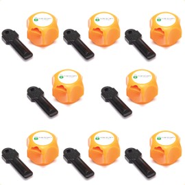 Flow Security Systems Faucet Lock III | Magnetic Key | Prevents Water Theft & Secures Outdoor Bibbs | Promotes Water Conservation | Fits Most Outdoor Hose Bibbs | Keyed the Same | 8 Pack