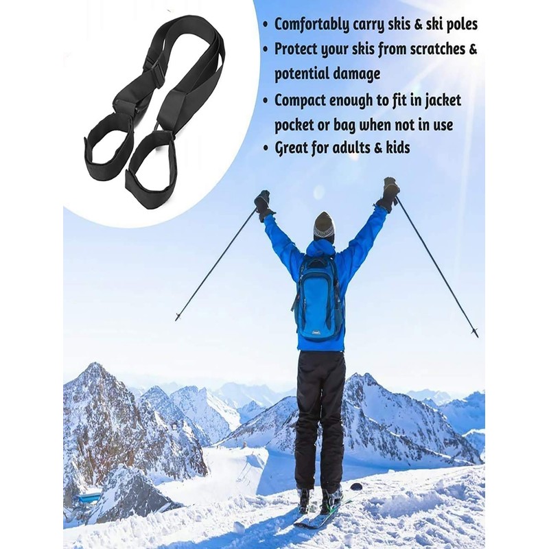MOPHOEXII 2 Pack Ski and Pole Backpack Carrier Strap |