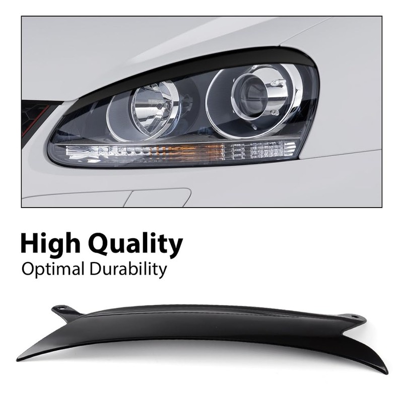 G-PLUS Headlight Eyelids Cover Compatible with 2006-2009 VW Golf GTI