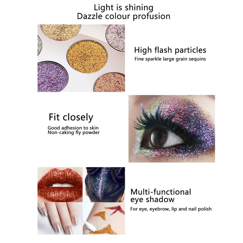 18 Colors Eyeshadow Palette Glitter Eyeshadow Powder Makeup Highlight Eye