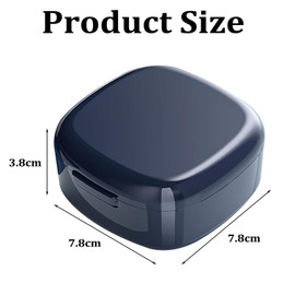 Jidyllic Denture Box with Strainer, Denture Box, Denture Container, Portable Denture Box Cover for Dentures and Braces with Removable Soaking Basket (Sapphire Blue)