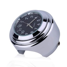 Gearmax® Round Dial Watch for Motorcycle, Chrome-Plated Bicycle Dial Watch, Waterproof Handlebar Glow Watch, Clock for Motorcycle, Bicycle
