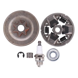 Clutch Drum Clutch Disc Sprocket Needle Bearing Ring Sprocket Worm Gear Bearing 325 7-Tooth Washer E-Clip Spark Plug Drum Kit Replacement Parts Set for Stihl 026 MS260 MS261 MS 261 MS 260